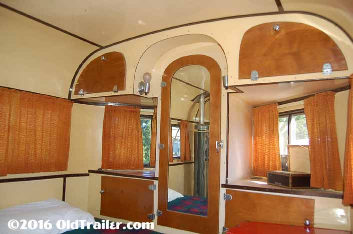 1937 vintage Vagabond trailer interior cabinetry