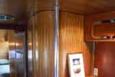 Expertly restored wood-work, cabinetry and paneling in 1950 Airfloat Trailer Coach
