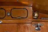 1952 Airfloat travel trailer with beautifully restored wood cabinets and paneling