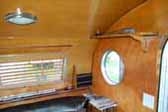 1952 Airfloat trailer has beautifully restored wood ceiling and wall paneling