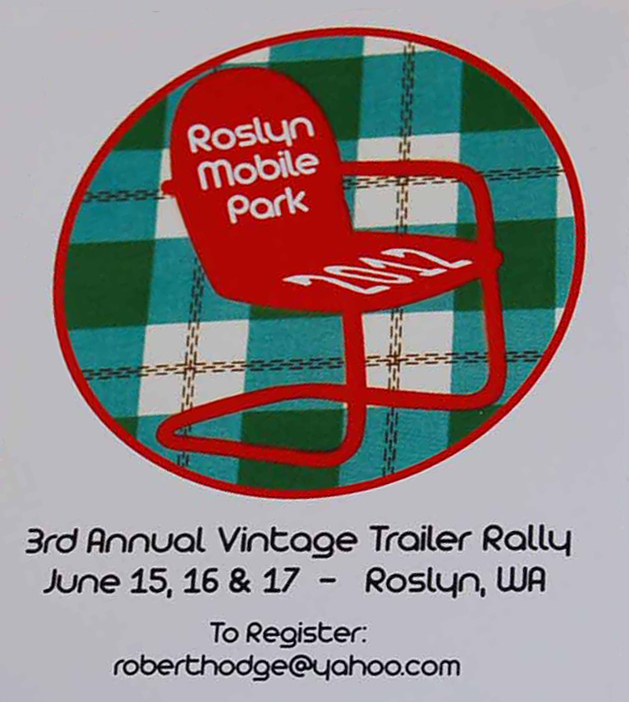 Vintage Trailer Decal from the 2012 Roslyn Vintage Trailer Rally held the Roslyn Mobile Park in Washington State