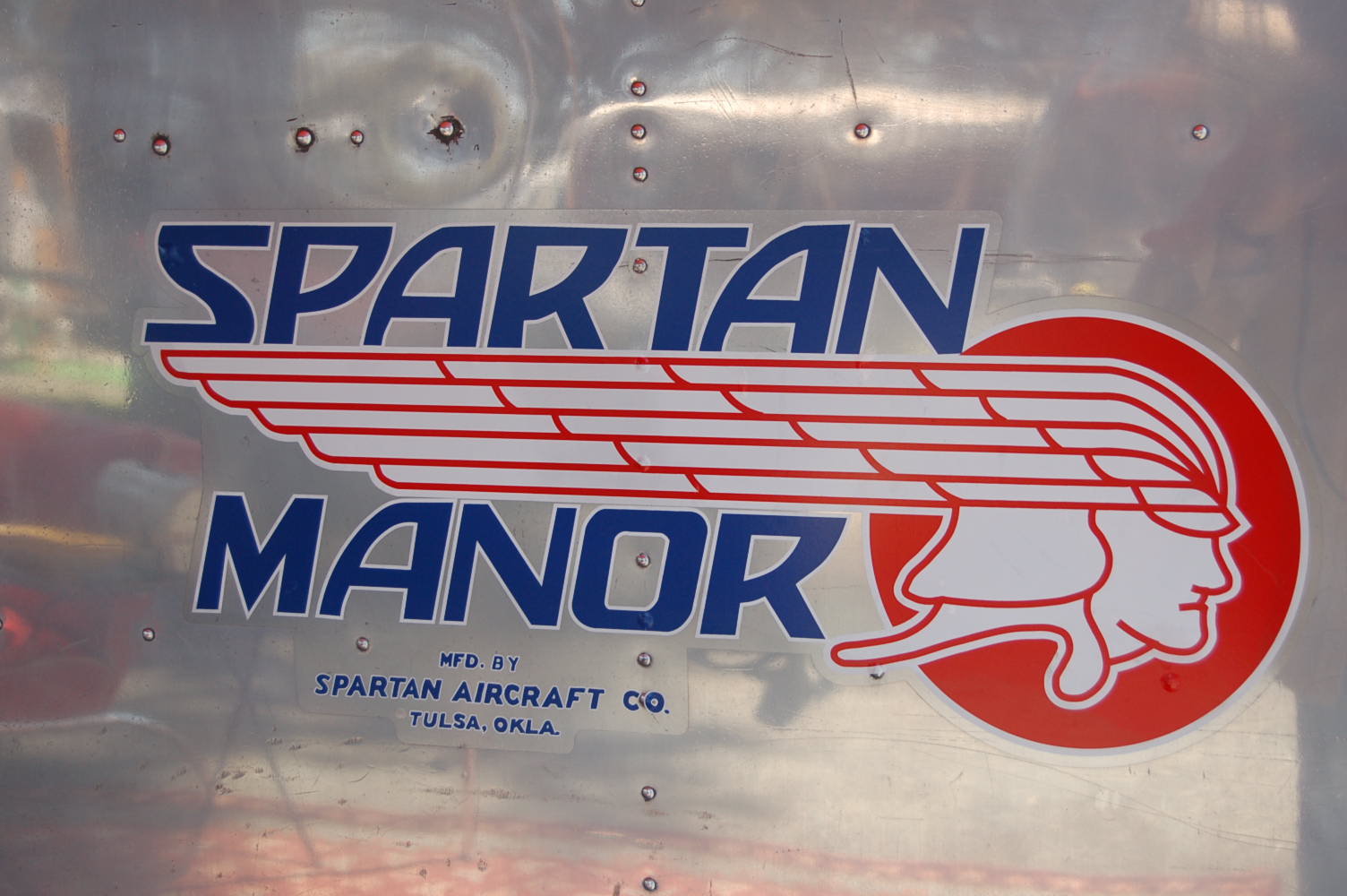 Spartan Manor PAIR large trailer RV sticker decal 12"x5.3" 
