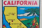 Vintage Souvenir Travel Decal from State of California