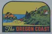Classic Vintage Souvenir Travel Decal from the beautiful Oregon Coast