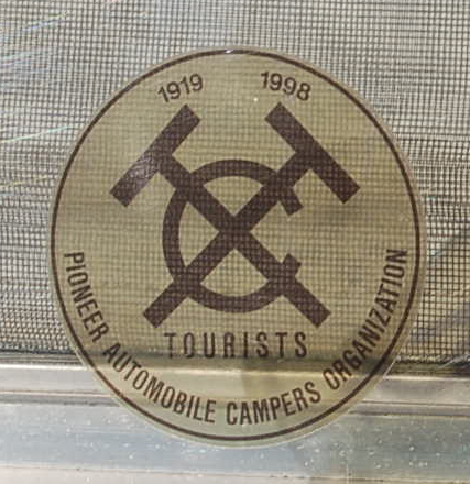 Vintage Trailer Decal signifies membership in the popular Tin Can Tourists travel Trailer Club 