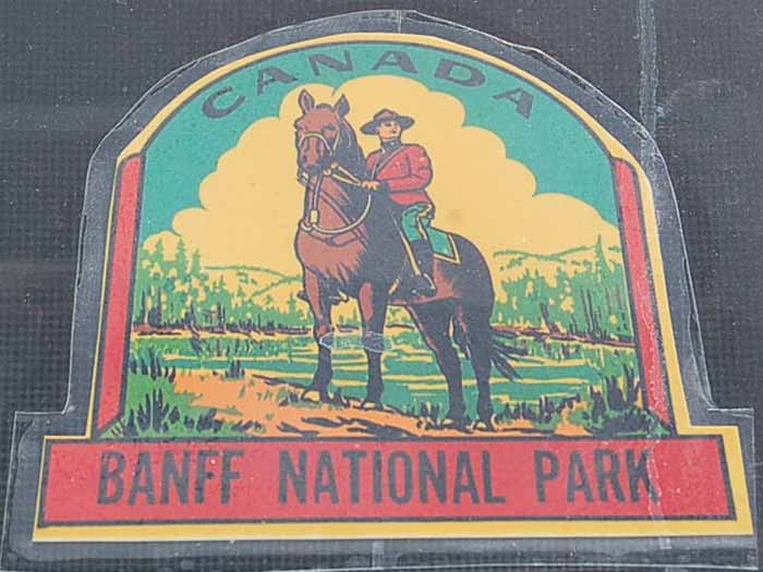 Vintage Travel Decal From Banff National Park in Canada